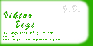 viktor degi business card